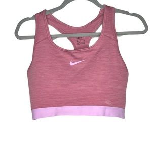 Nike Dri-Fit Pink Space Dye Racerback Sports Bra Size Large